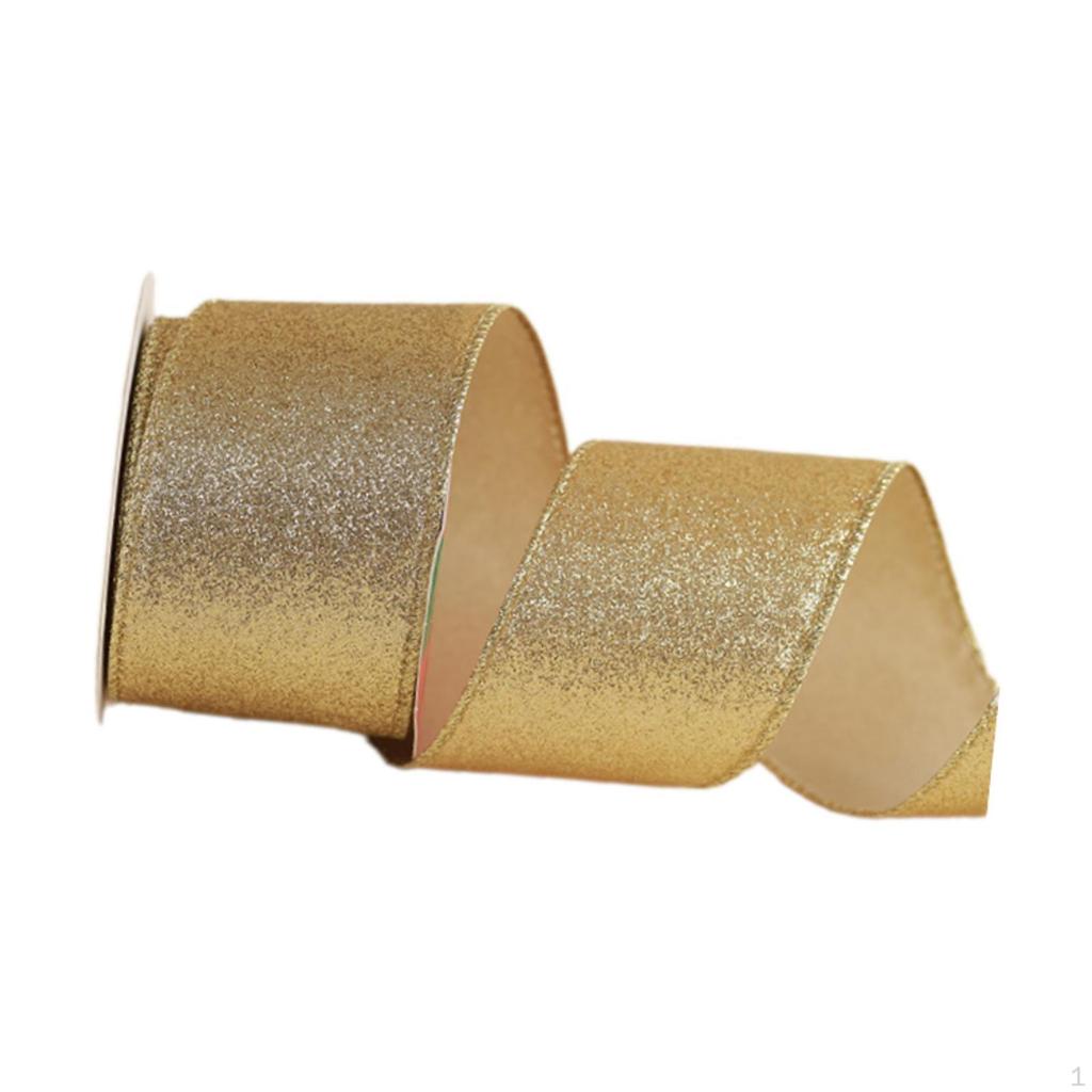 2,5 Zoll breites Weihnachtsband mit Draht zum Basteln und Dekorieren