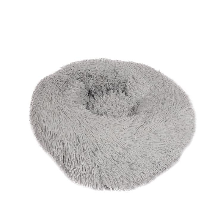 Round Plush Pet Bed: Cozy Dog & Cat Nest for Autumn/Winter