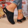 Plus Size Shoes for Women 36-42 Winter Fashion Women Slip on Short Plush Warm Comfortable Platform Wedges Non-slip Slippers Flat
