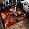 Fiery Dragon Artwork Office Rug Chair Mat, Entryway Carpet, Suitable for Front Door, Bedroom, Living Room, Desk, Holiday Gift