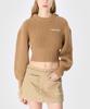 Marine Serre (W) Ms Half Cardigan Knit Sailor Sweater Camel