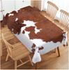 Farm Animal Brown Cowhide Print Rectangle Waterproof Tablecloth Party Decor Kitchen Dining Tablecloth Coffee Table Decor