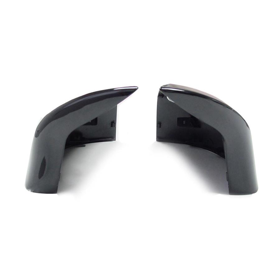 2x Glossy Black Rear View Side Mirror Cover Cap For BMW F15 F16 X5 X6 2014-2018