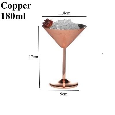 180ml Stainless Steel Wine Glass Cocktail Goblet Red Wine Martini Creative Metal Wine Glass Champagne Cup For Bar Restaurant