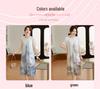 Elegant Ice Silk Summer Dress for Middle-Aged Women - Short Sleeve, Knee-Length, Chinese-Inspired Design