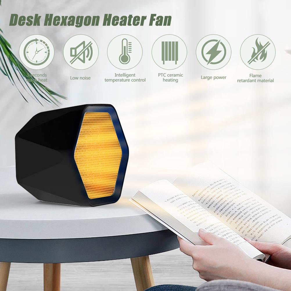 Mini Desk Heater 1000W  PTC Ceramic Heater with Adjustable Thermostat for Office Table Indoors