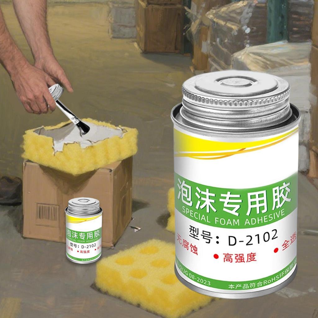 Espuma Adesiva de Colagem 120ml Com Pincel Adesivo Pegajoso Multifuncional Para Tecido Madeira Couro EVA Cartão Modelo de Avião Pano