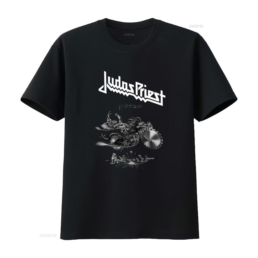 Judas Priest Painkiller V3 1990 Album Cover T Shirt Black Rock Band Design Sizes S 5Xl vintage Washed Stylish Breathable
