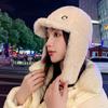 Women's Korean Version Autumn and Winter New Style Fluffy Baseball Cap for Winter Warm Ear Protection Hat Riding Cold Lei Feng Hat Thick