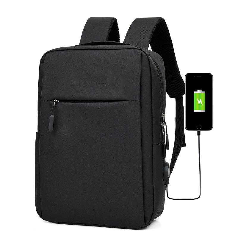 Простой рюкзак, сумка для компьютера, USB-рюкзак, сумка для ноутбука, дорожная сумка, рюкзак, пригородный многофункциональный рюкзак 42x30x13cm чёрный