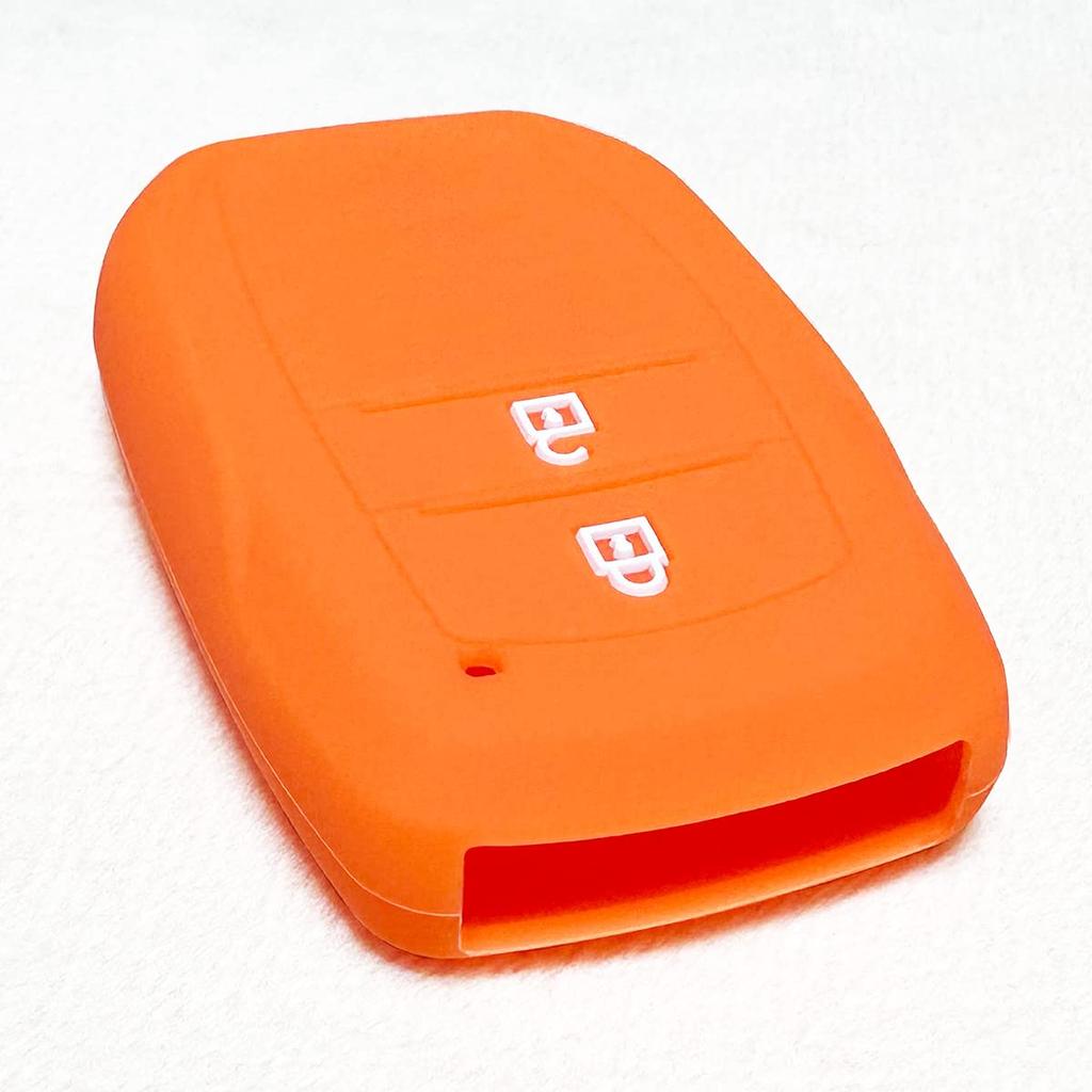 [IKT] Silicone Cover for Toyota Car Smart Key 2 Buttons Orange / New Prius