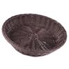 Weave Fruit Basket Round Shaped Faux Rattan Food Storage Holder Tray for Kitchen Home Supermarket