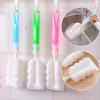 Long Handle Milk Bottle Brush Detachable Cup Cleaning Brush Sponge Cup Washing Brush  Kitchen