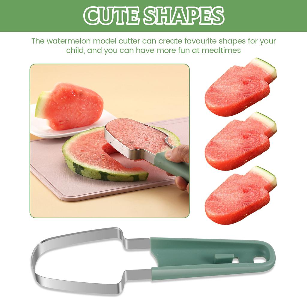 Watermelon Fork Slicer Cutter Stainless Steel Watermelon Cutter Portable Watermelon Cutter Slicer Tool with Watermelon Scooper