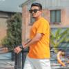 Tricou largi pentru bărbați de mărime mare M-7XL 8XL Tricou cu mâneci scurte pentru bărbați, culoare uni, cu gât rotund