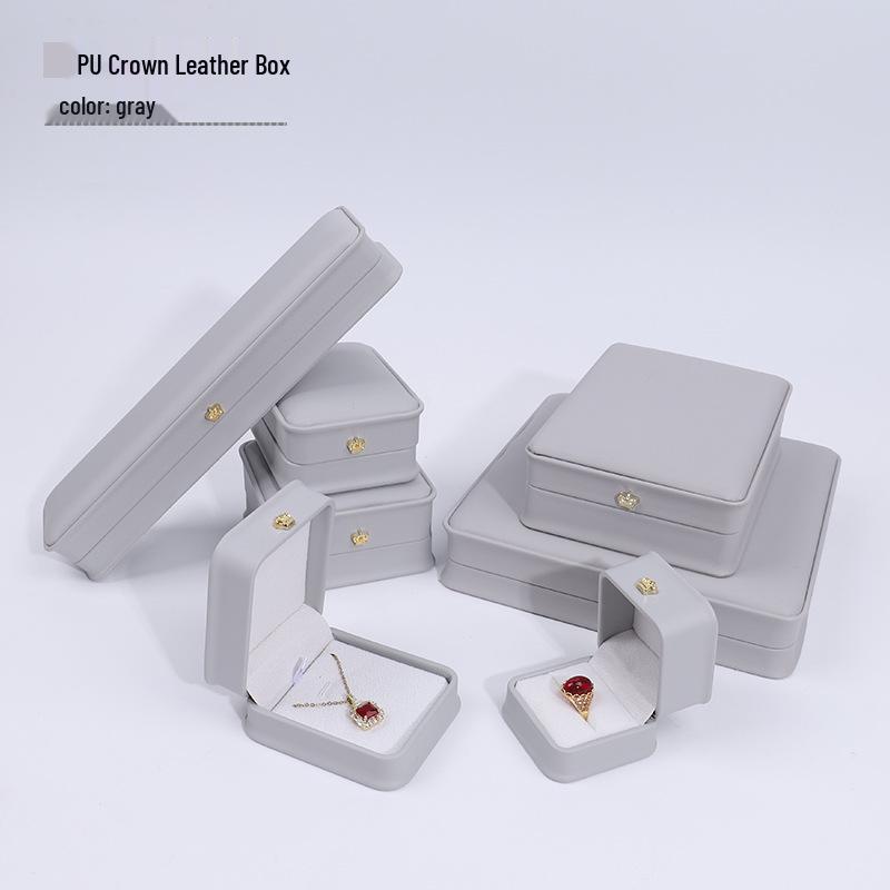 Luxury PU Leather Jewelry Gift Box for Rings, Earrings, Bracelets, and Necklaces