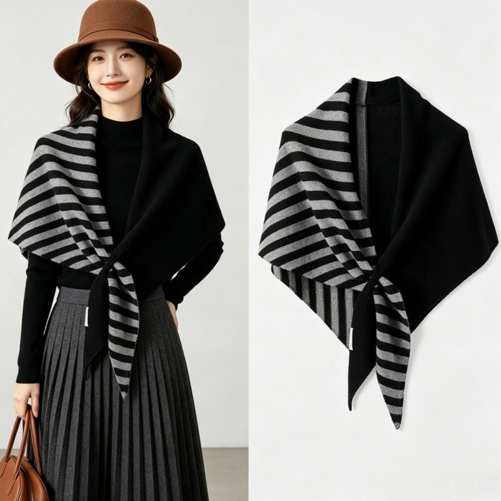 Soft Wool Triangle Scarf Warm Winter Shawl Wrap New Knitted Triangular Scarf  Women