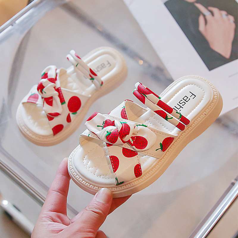 Girls shoes 2025 summer sandals new children baby little girl children princess slippers summer big children outside