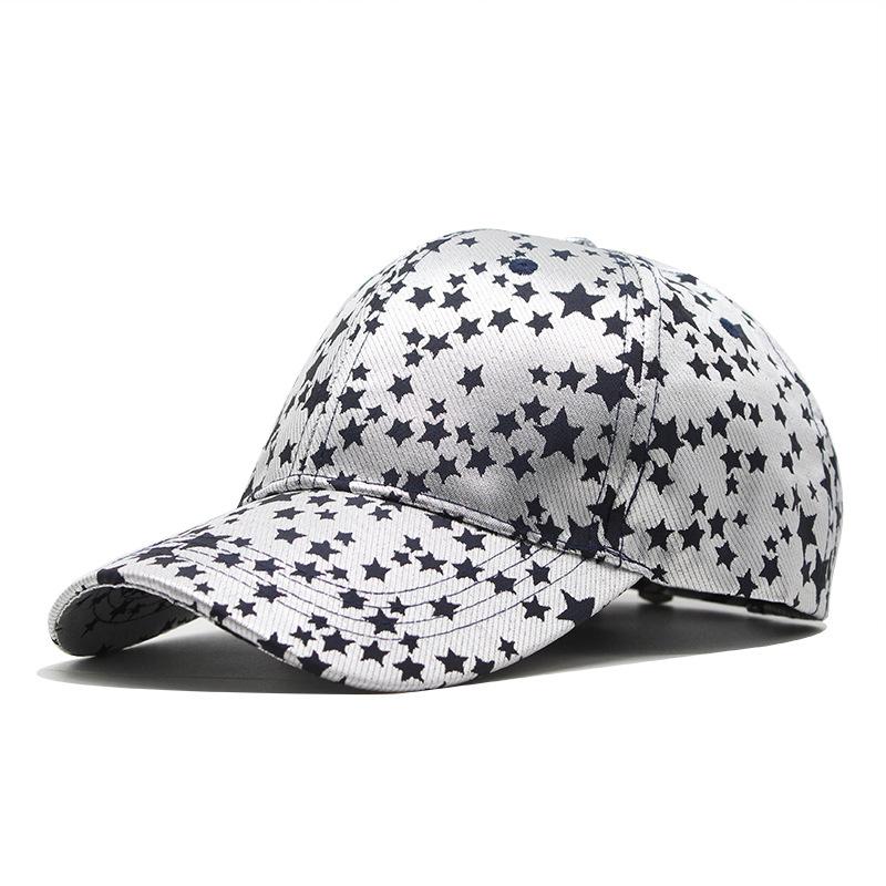 Hat Female Full Screen Star Print Baseball Cap Spring Spring Couple Outdoor Leisure Shade Cap Male