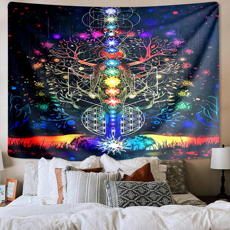 Chakra Balance Meditation Tapestry Room Decoration Wall Hanging for Living Room Bedroom, Dormitory, Birthday and Christmas Gifts