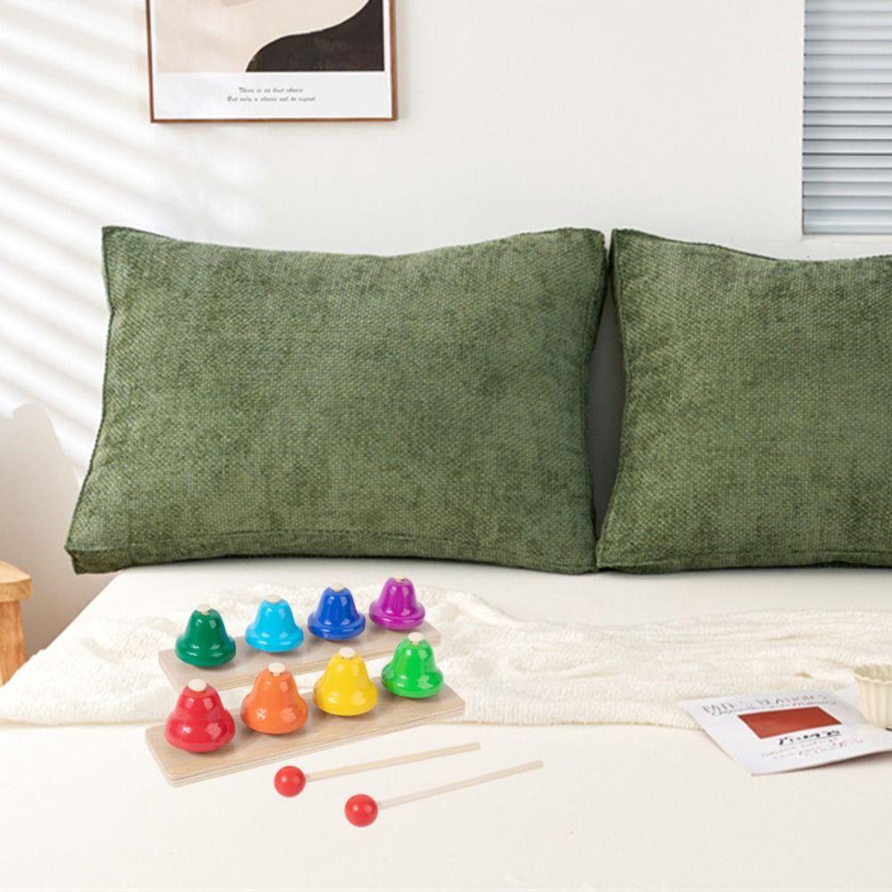 Montessori 8 Notes Music Bells Wooden Metal Bell Musical Learning Toy Intelligent Development