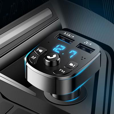 Lecteur Mp3 multifonction pour voiture, réduction du bruit, transmetteur Fm, récepteur sans fil compatible Bluetooth, double Usb, chargeur rapide pour voiture