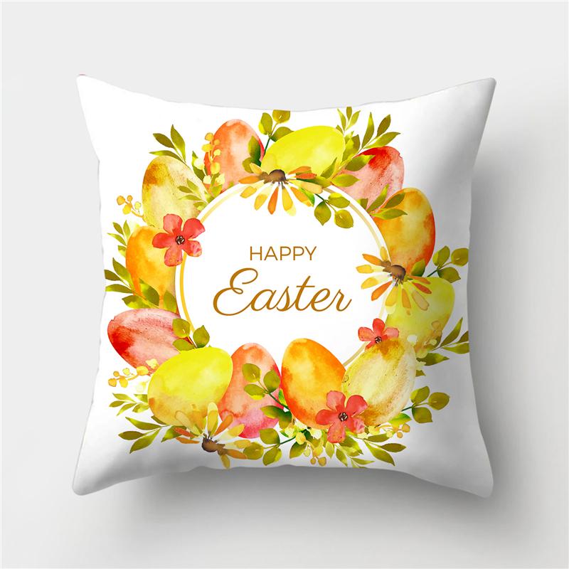 Easter Pillowcase Bunny Egg Rabbit Cus on Cover Happy Easter Decoration for Home Birthday Party Gifts for Kids