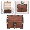 Wooden Treasure Chest Vintage Trinket Coin Storage Box Piggy Container