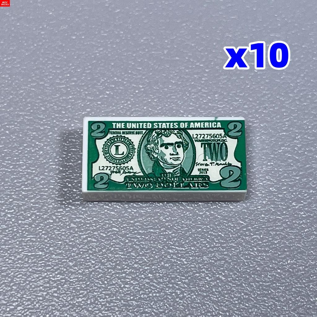 Non-Toxic Moc Bricks Utensil Ingot Bar Dollar Coin Money Gold Silver Painted Gold Gem Treasure Box 99563 Building Blocks Children'S Toys