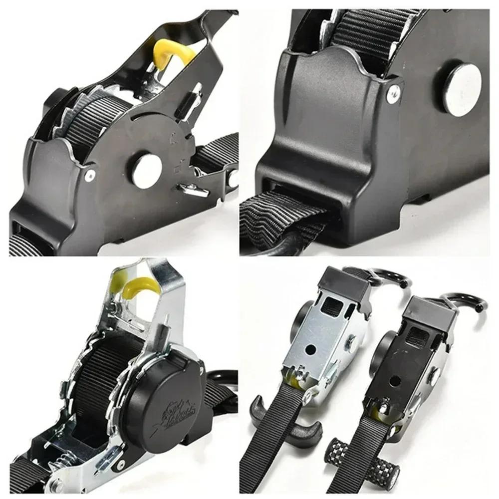 Auto Straps For Cargo Tape Retractable Belts For Motorcycles Ratchet Strap For Load Luggage Strap Ratchet Tensioner Belt For Car