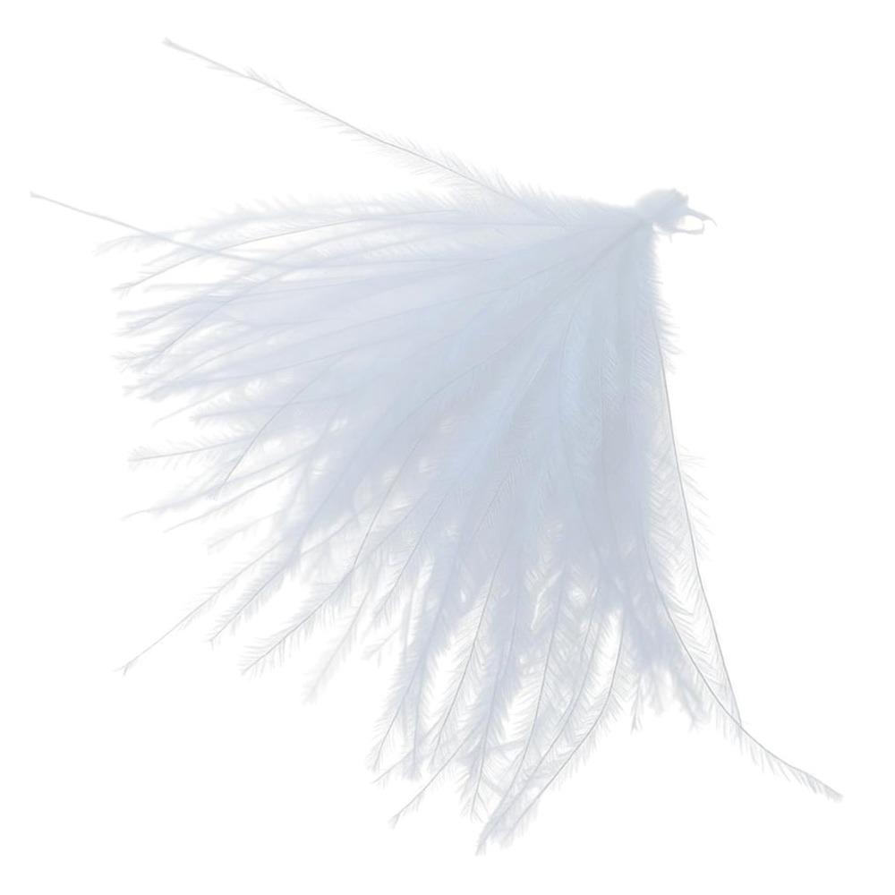 50Pcs Multicolor Ostrich Feathers 5-8cm Feathers Trim  for Home Wedding Party White-50pcs