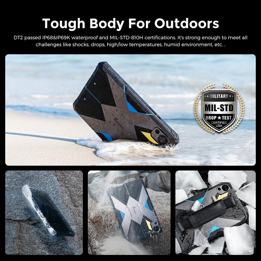 FOSSiBOT DT2 Rugged Tablet, Android 13.0, 10.4 Inch 2K IPS Touchscreen, MT8781 Octa Core 2.0GHz, 12GB RAM 256GB ROM