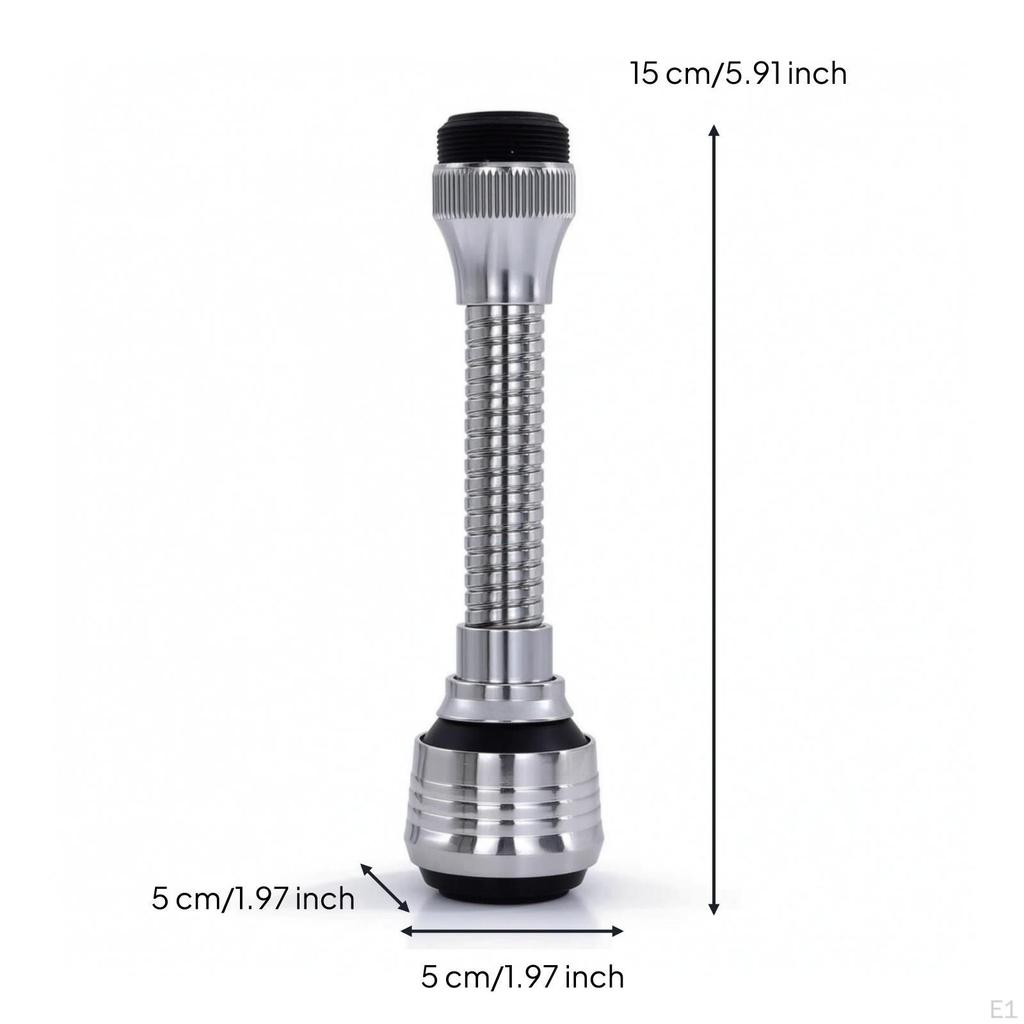 Faucet Aerator Extension Nozzle | ChromeFinish, Adjustable, Sprayer Attachment with Flexible