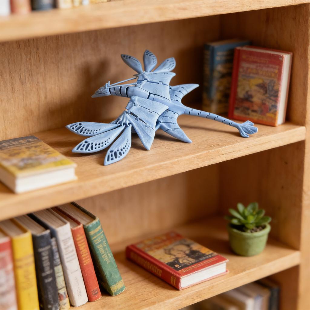 Banshee 3D Printed Toy, Articulated Joint Figure, Flying Dragon Ornament