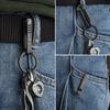 FEGVE Titanium Keychain with Belt Clip, Belt Loop, Carabiner, Stylish Keychain for Car, Bicycle, Motorcycle, and House Keys, Gift with Key Clip (BK1S/