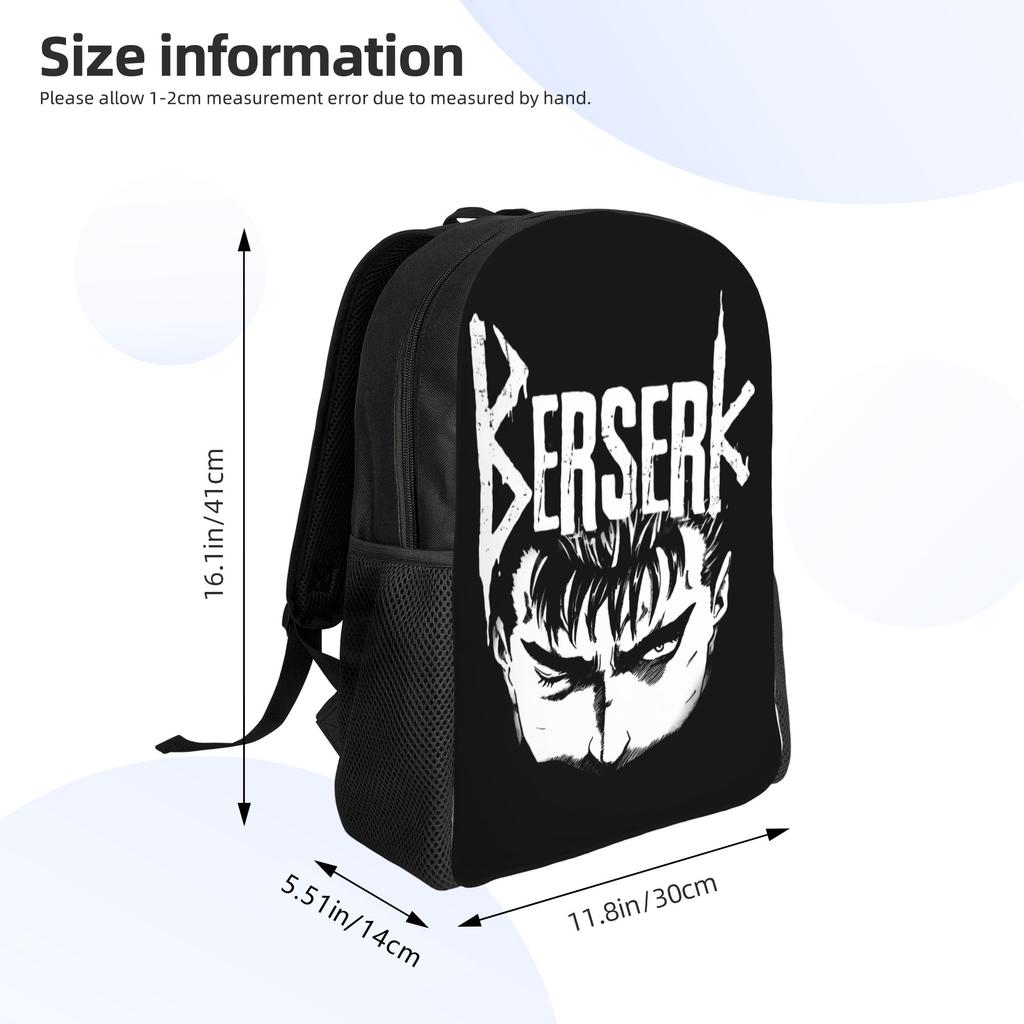 B-Berserkes Laptop Backpack Men Women Casual Bookbag for School College Student Adventure Bag