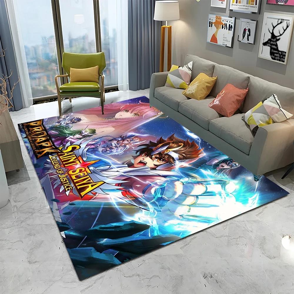Retro Saint Seiya Anime Karikatür Halı Halı Ev Oturma Odası Yatak Odası Kanepe Paspas Dekor, çocuk oyun Alanı Kilim kaymaz Zemin Mat