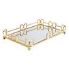 Elegant Gold Mirror Display Tray Portable for Organizing Accessories and Enhancing Home Decoration Aesthetic Use