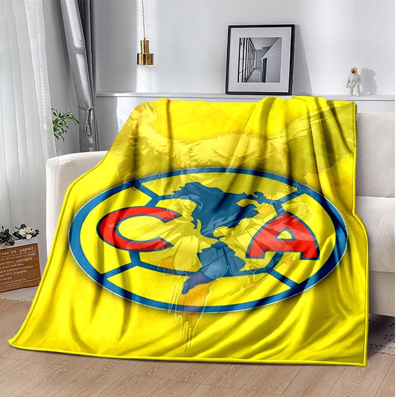 Club Amrica Flannel Blanket Soft Warm All-Season Throw, Design for Camping, Car Travel, Hiking Sofa, Bed, Office Perfect Gift for Parties