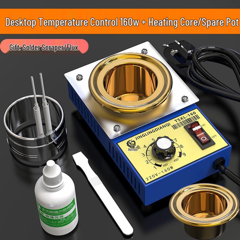 Portable Electric Tin Melting Pot: Adjustable Temperature Soldering Furnace for Electricians