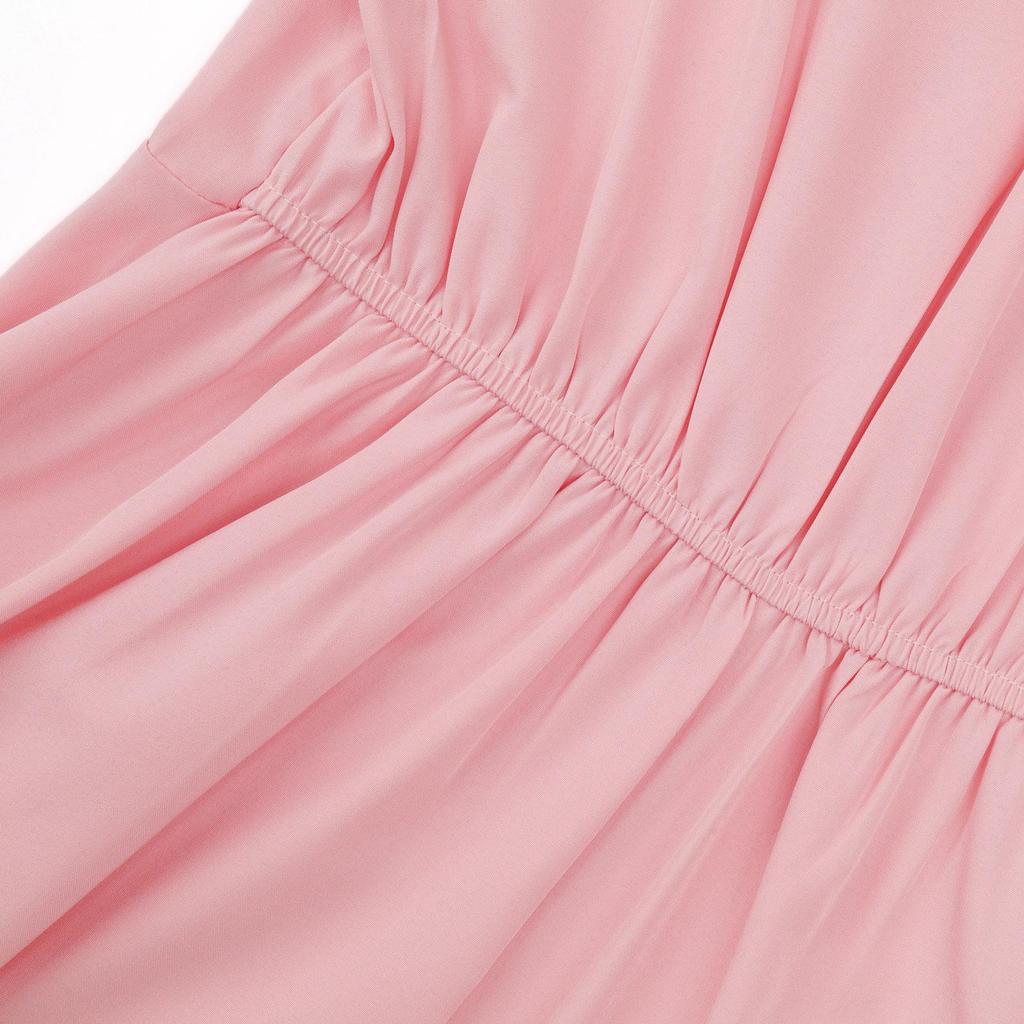 2023 Summer Solid Color V-Neck Long Evening Dress