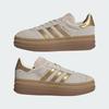adidas GAZELLE BOLD W EXCLUSIVE for SNIDEL IH6781 Unisex Originals Sneakers Cream White / Cream White / Brown Desert