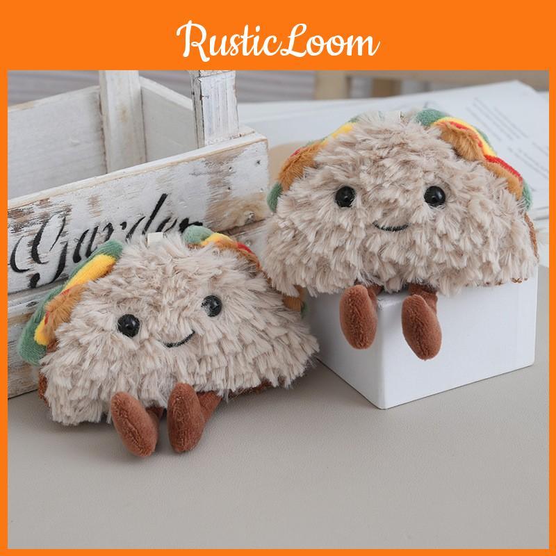 Sandwich Realistic Cute Plush Keychain Toy With Pp Cotton Filling For Gift Kids