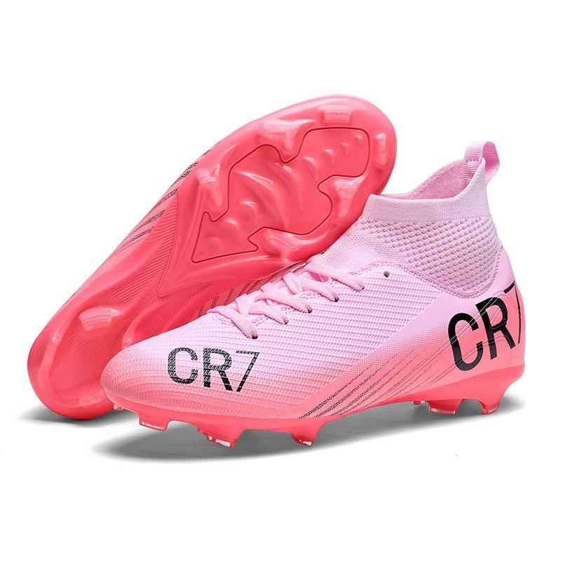High-Cut Football Cleats Men Women Training On Artificial Turf Lightweight TPR Sole Soccer Shoes