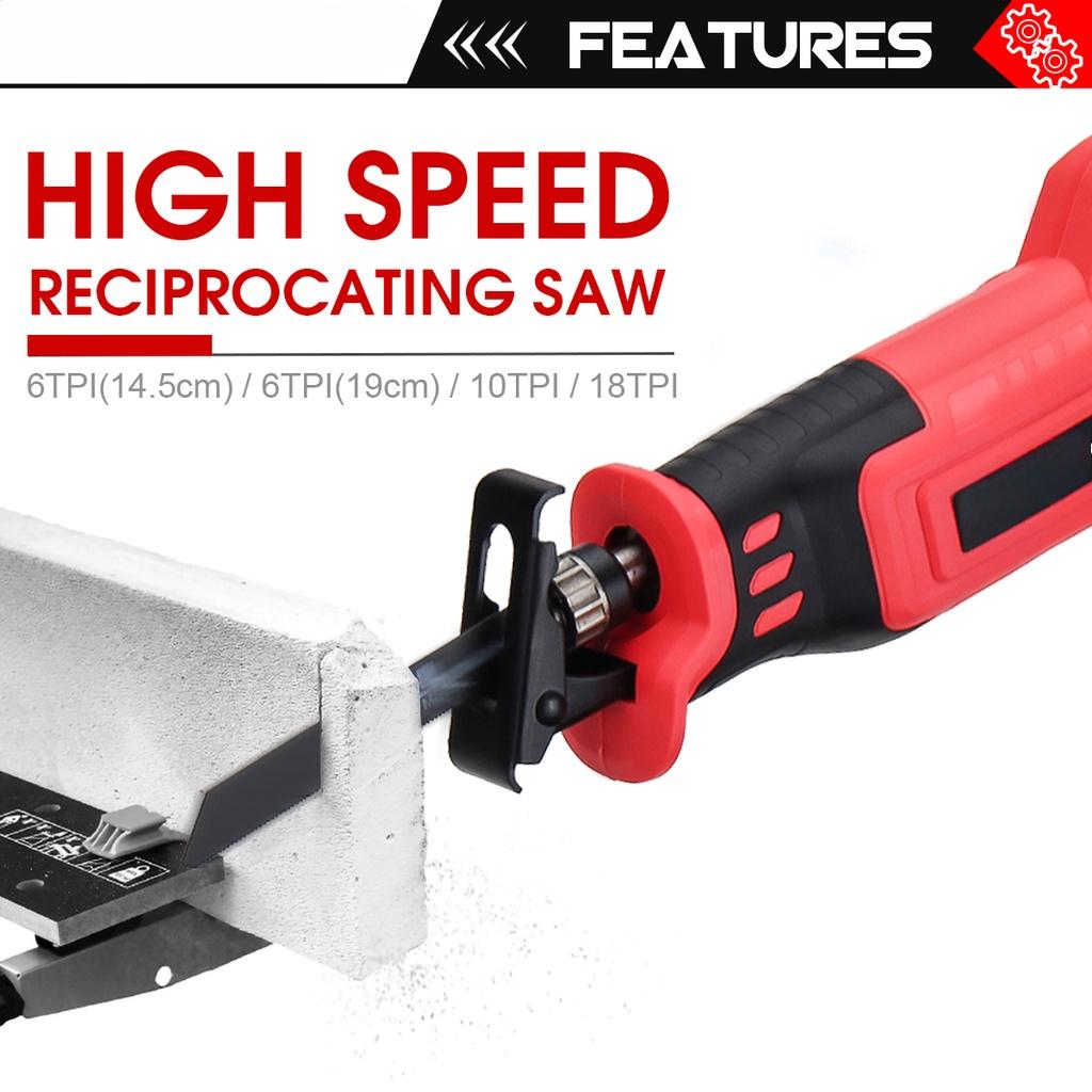 18V Elektrische Säbelsäge 1500W Mit Bürstenlosem Motor Li-Ionen-Akku Sägeblätter Matal Holzschneidwerkzeug für 18V Akku