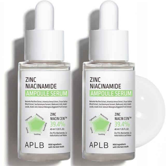 APLB - Zinc Niacinamide Ampoule Serum Set 40ml x 2 pcs