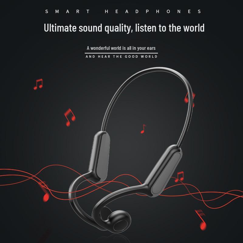 B8 Bone Conduction Waterproof Bluetooth Sports Earphones - Wireless, In-ear, Gift