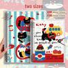 A5 Loose-Leaf Notebook: Hand-Friendly, Detachable, High-Value, Thickened Student Notebook with Cute Apple-Cat Design.