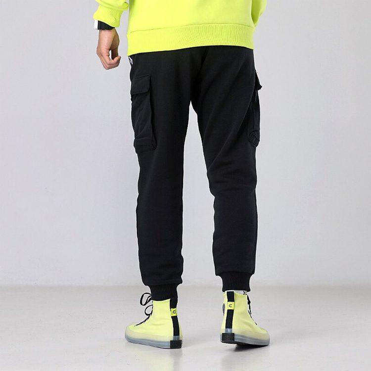 Converse Star Chevron EMB Cargo Pants Men's Black Thickened And Fleece Lined 10017878-A01