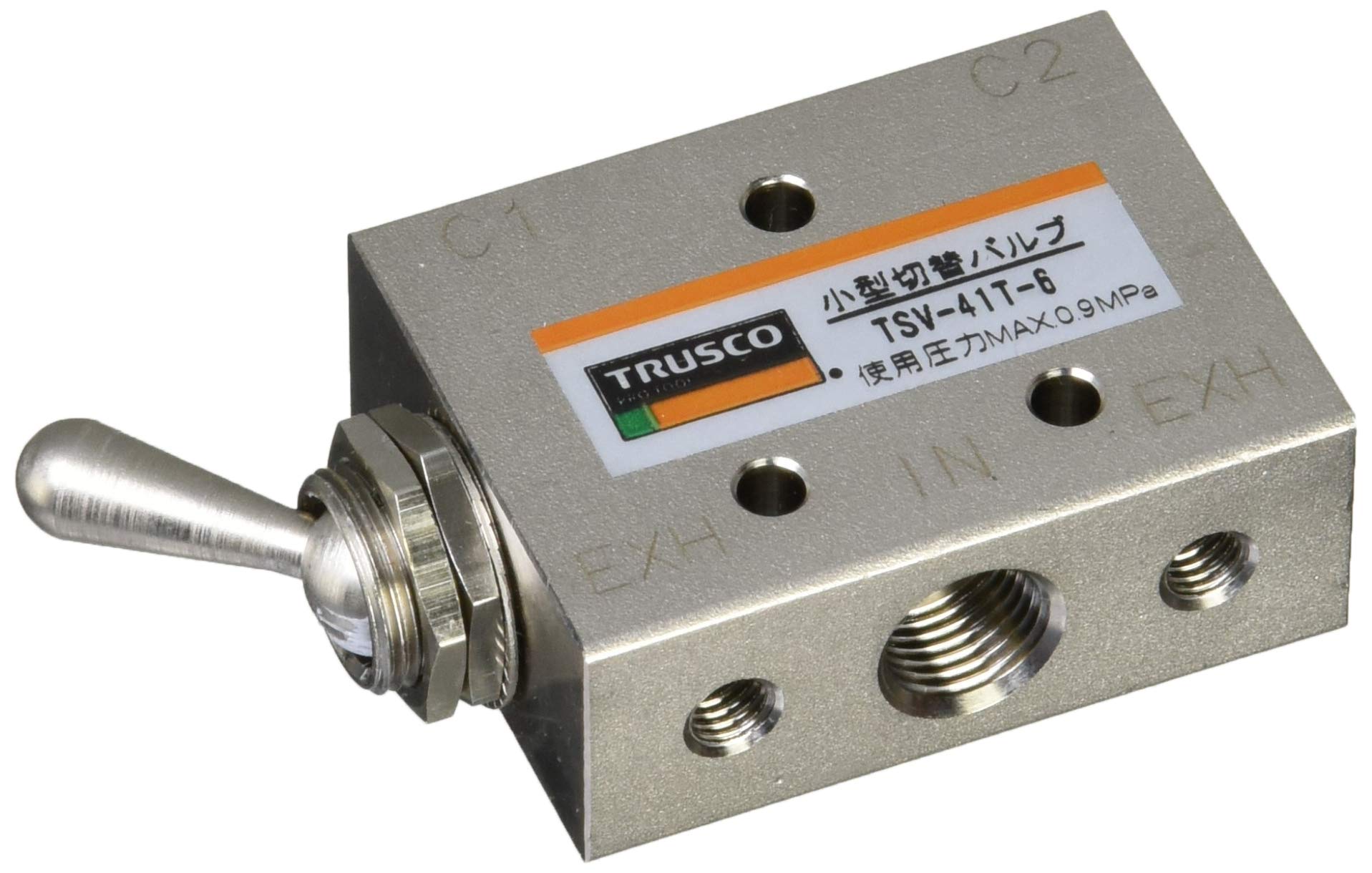 

TRUSCO small switching valve 5 ports toggle lever type TSV41T6 4-way 1/8